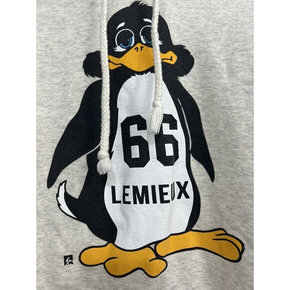 Mario Lemieux #66 Pittsburgh Penguins Pullover Hoodie Drawstring NHL Hockey - Picture 3 of 4